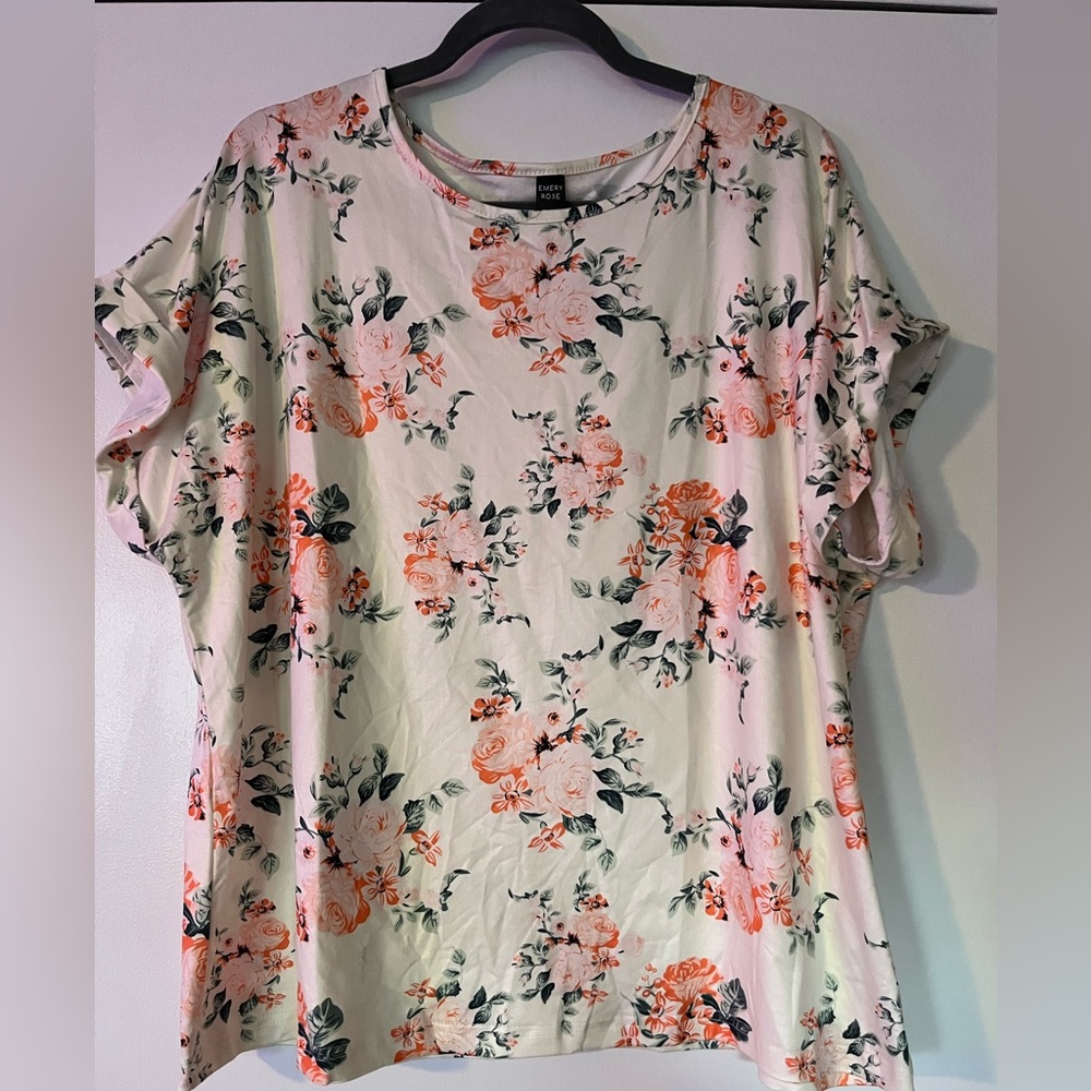 Floral Emory Rose tee 1XL